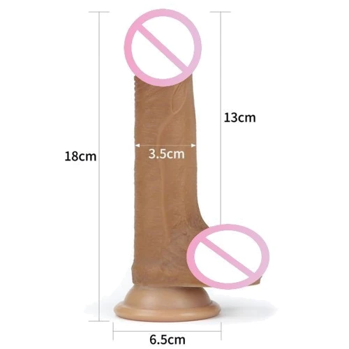 Фаллоимитатор Lovetoy 7" Dual-Layered Liquid Silicone Nature Cock, Brown