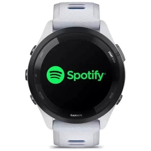 Смарт-годинник Garmin Forerunner 265 Black Bezel з Whitestone Case і Whitestone/Tidal Blue Silicone Band (010-02810-11): Матеріал ремінця Силикон