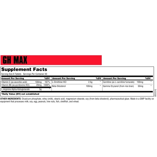 Амінокислота для спорту Universal Nutrition GH Max 180 tabs: Смак Без смаку