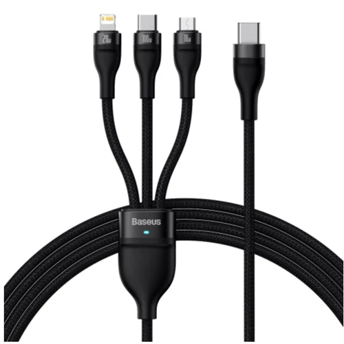 Кабель Baseus Cable USB-C to Micro USB/Lightning/Type-C Flash Series 2 Fast Charging 100W Black (CASS030201)