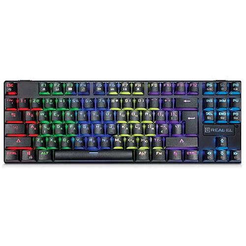 Клавиатура REAL-EL M28 RGB TKL Black