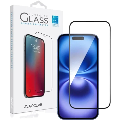 Захисне скло для iPhone ACCLAB Tempered Glass Full Glue Black для iPhone 16 Plus: Матеріали стекло