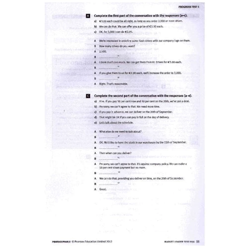 Market Leader (3rd Edition) Pre-Intermediate Test File: Количество страниц 48