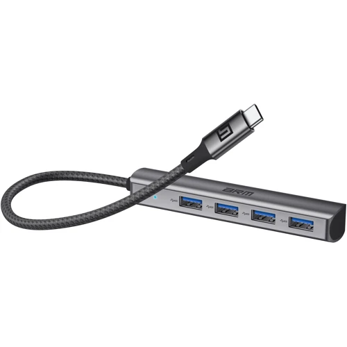 Адаптер ArmorStandart Adapter USB-C to 4xUSB Grey (ARM69364): Інтерфейс підключення USB-C