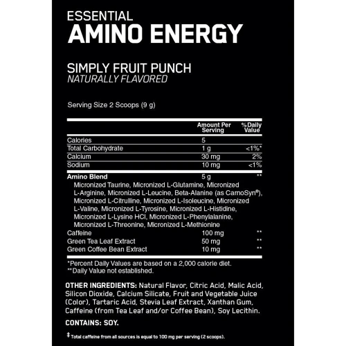 Аминокислота для спорта Optimum Nutrition Essential Amino Energy Natural Flavor 225 g /25 servings/ Raspberry Lemonade: Вкус Малиновый лимонад