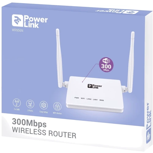 Маршрутизатор Wi-Fi 2E PowerLink WR956N (2E-WR956N): Количество антенн 2