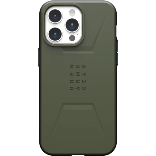 Чехол для iPhone Urban Armor Gear UAG Civilian Magsafe Olive Drab (114295117272) for iPhone 15 Pro Max: Материалы поликарбонат и полиуретан