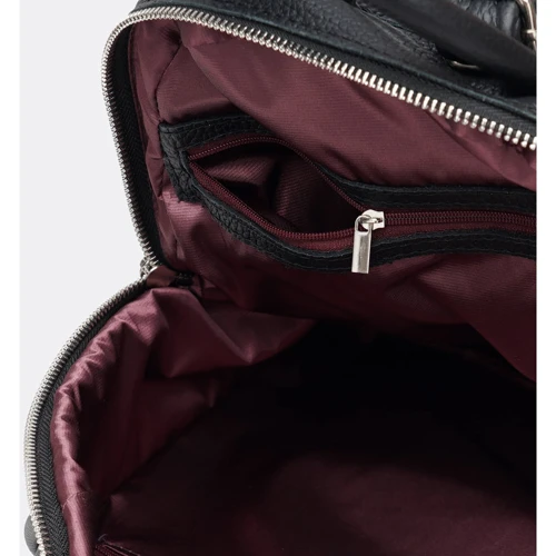 Жіночий рюкзак Ricco Grande чорний (1L976-black): Фактура матова, Зерниста