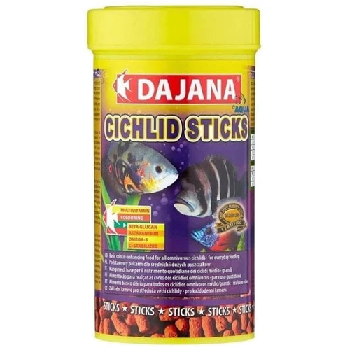 Корм для великих та середніх цихлід Dajana Cichlid Sticks у паличках 250 мл/80г (DP111B (5349))