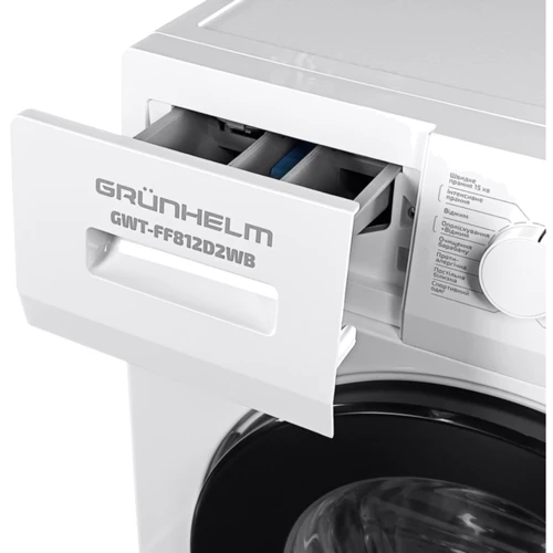 Пральна машина Grunhelm GWT-FF812D2WB: Завантаження білизни (прання), кг 8