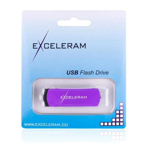 USB-флешка eXceleram 16GB P2 Series USB 3.1 Gen 1 Grape/Black (EXP2U3GPB16): Дополнительно поворотный колпачек