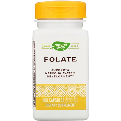 Nature's Way, Folic Acid, 800 mcg, 100 Capsules (NWY-40451)