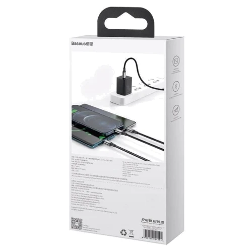 Кабель Baseus Cable USB-C to Lightning/microUSB/USB-C Rapid 1.5m Black (CAMLT-SC01) фото 9