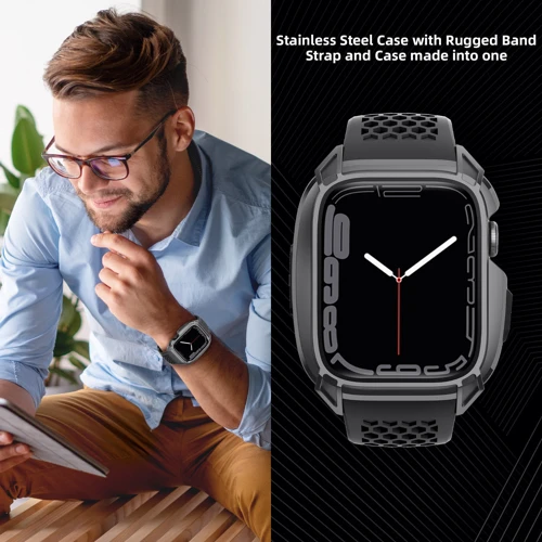 Аксессуар для Watch Rubber TPU with Metal Case Grey (FLS181110) for Apple Watch 44/45/49mm Ultra фото 13