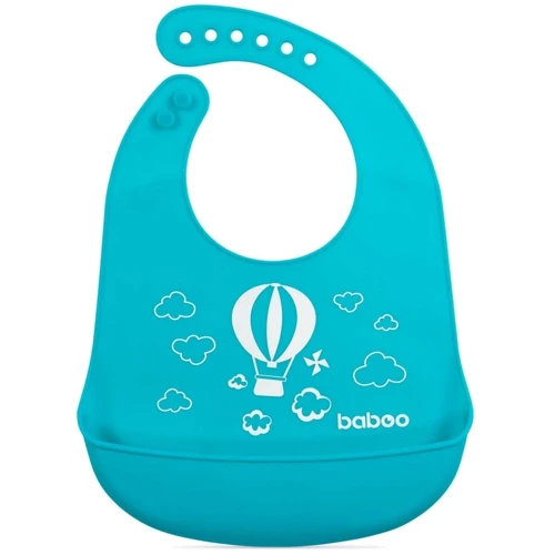 Слюнявчик Baboo Transport бирюзовый (11-007)