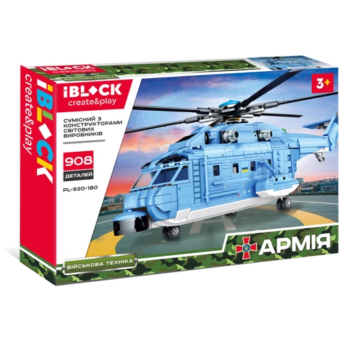 Конструктор Iblock PL-920-180 Армія, 908 деталей