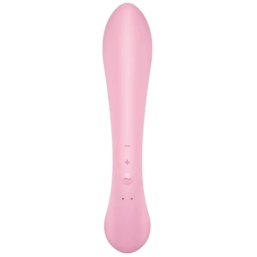 Двусторонний вибратор-кролик Satisfyer Triple Oh Pink, 3 мотора, рукоятка-массажер