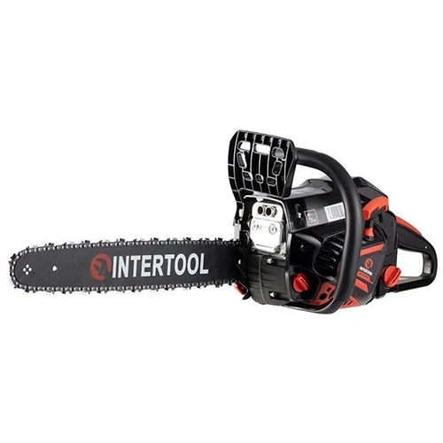 Бензопила Intertool WT-0640: Особенности Антивибрационная система, Блокировка кнопки включения
