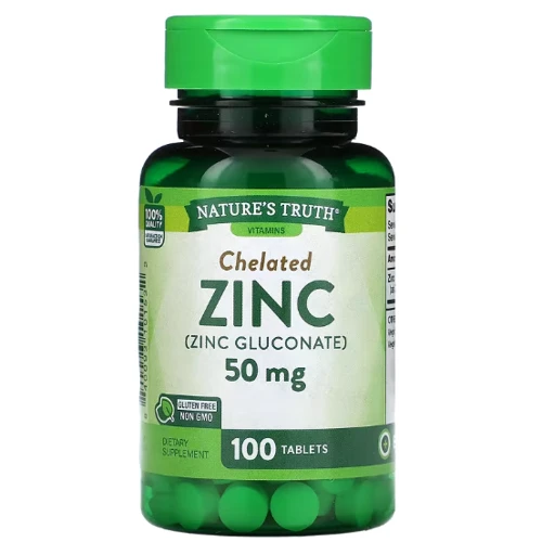 Nature's Truth Zinc Chelated Цинк у хелатній формі 50 мг 100 таблеток