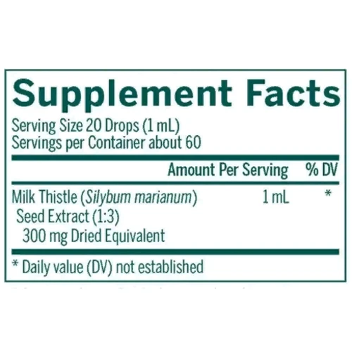 Genestra Brands Milk Thistle Tincture Настоянка екстракту розторопші 60 мл: Форма випуску Жидкость