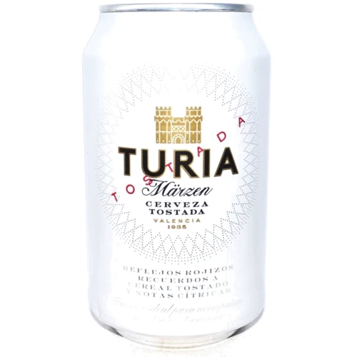 Упаковка пива Turia, напівтемне фільтроване, 5.4% 0.33л x 24 шт (EUR8413194096131)