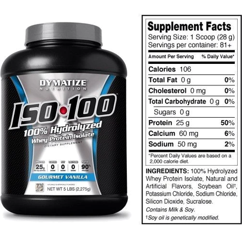 Протеин Dymatize ISO-100 2275 g /81 servings/ Gourmet Vanilla