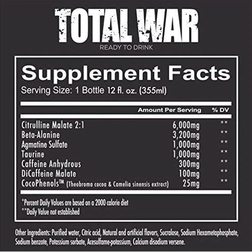 Предтренировочный комплекс Redcon1 Total War 355 ml Blue Raspberry: Тип Комплекс до тренировки