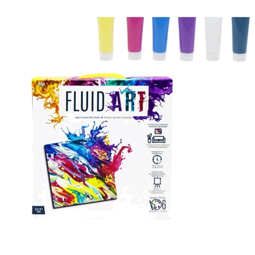 Набор креативного творчества Danko Toys "Fluid ART" FA-01-01-2-3-4-5 (FA-01-04)
