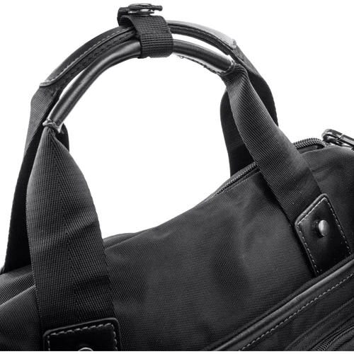 Мужская сумка мессенджер Tekstyl черная (VT-2348-black): Тип ручки Плечевой ремень, С двумя ручками