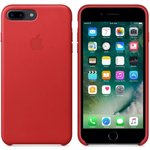 Чохол для iPhone Apple Leather Case (PRODUCT) Red (MMYK2/MQHN2) for iPhone 8 Plus/iPhone 7 Plus: Колір червоний