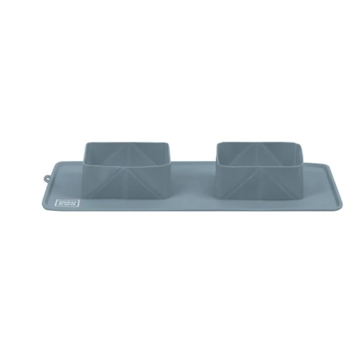 Миска складная WAUDOG Silicone 385х230х50 мм серый (508011): Размеры 385х230х50 мм