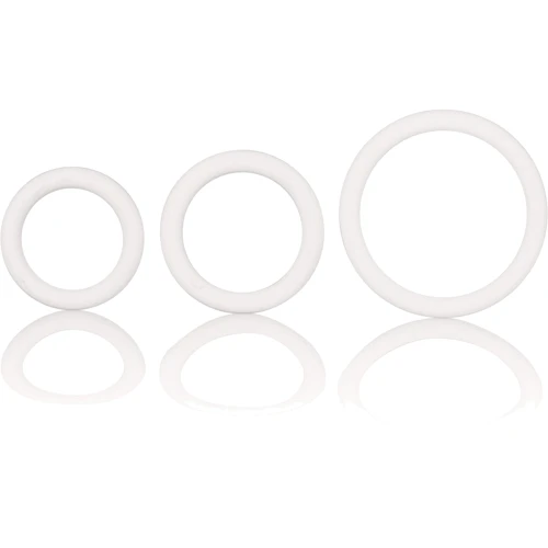 CalExotics Rubber Ring - 3 Piece Set - набор эрекционных колец, белый