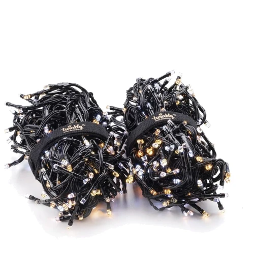 Smart LED Гирлянда Twinkly Strings AWW 400_ BT+WiFi_ Gen II_ IP44_ кабель черный: Тип Линейная