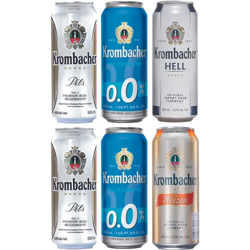 Подарочный набор пива Krombacher в ассортименте 6х0.5 л + термосумка (4008287022247): Страна производитель Германия
