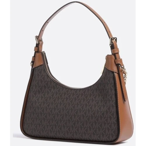 Женская сумка хобо Michael Kors WILMA MD EW POUCHETTE темно-коричневая (32R3G3WN6B252): Тип ручки Длинная ручка, На цепочке, Со съемной ручкой