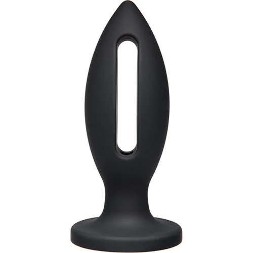 Силиконовая анальная пробка Doc Johnson Kink Lube Luge Premium Silicone Plug 6", 14х5 см, черный