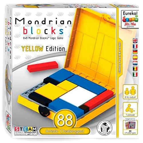 Головоломка Eureka Ah!Ha Games Mondrian Blocks, Головоломка Блоки Мондриана, желтый (473554)