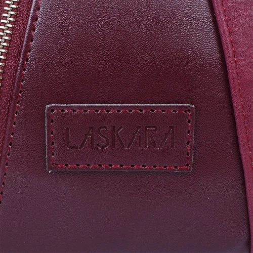 Женская сумка-мешок Laskara бордовая (LK10197-plum): Тип ручки Со съемным ремнем, Плечевой ремень, Длинная ручка