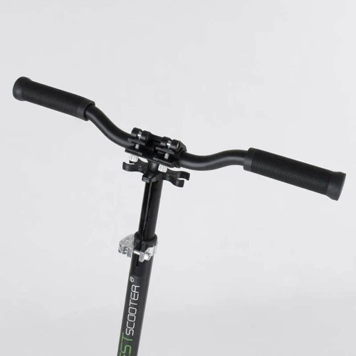 Самокат дитячий Best Scooter з PU колесами, затискачем керма і 1 амортизатором Black / Green (88919): Тип гальма ножний