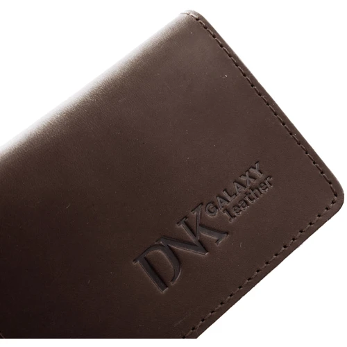 Мужская обложка для документов DNK Leather коричневая (DNK-mini-oknoH-colF): Пол Мужской