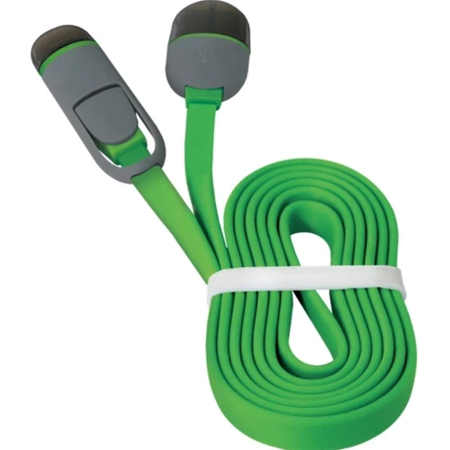 Кабель Defender USB Cable to Lightning/microUSB 1m Green (87489): Длина 1 м