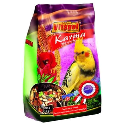 Полнорационный корм Vitapol Karma для нимф и других средних попугаев 500 г