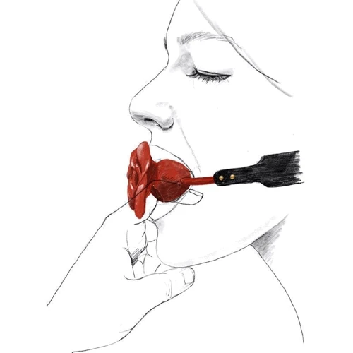Роскошный кляп в виде розы Zalo - Rose Ball Gag