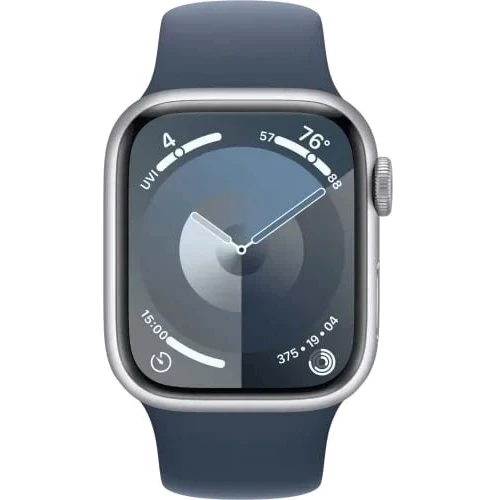 Apple Watch Series 9 45mm GPS+LTE Silver Aluminum Case with Storm Blue Sport Band - M/L (MRMH3) Approved Вітринний зразок: Производитель Apple