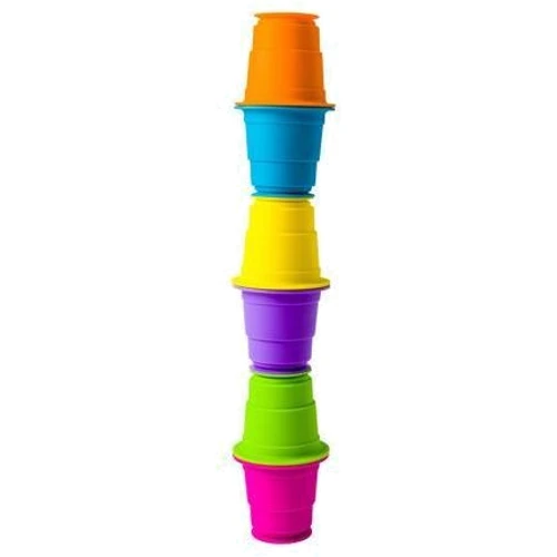 Іграшка тактильна М'які чашки Fat Brain Toys Suction Kupz 6 шт. (F183ML): Вік 1-2.5 года