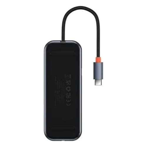 Адаптер Baseus Adapter AcmeJoy USB-C to 2xUSB3.0+USB2.0+RJ45+Type-C PD Dark Grey (WKJZ010113): Интерфейс подключения USB-C