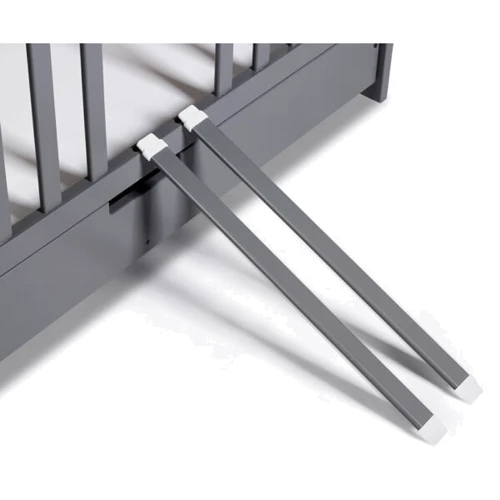 Детская кроватка Klups IWO 120х60 смс ящиком и перегородкой серая