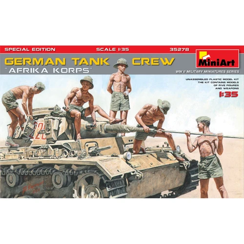 Збірна модель MiniArt MA35278 Німецький Танковий Екіпаж "Корпус Африки" Спеціальне Видання