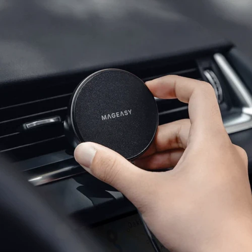 Тримач SwitchEasy Car Holder Air Ven MagMount MagSafe 15W Black (MCG123031BK22) для iPhone 16 I 15 I 14 I 13 I 12 series  фото 9