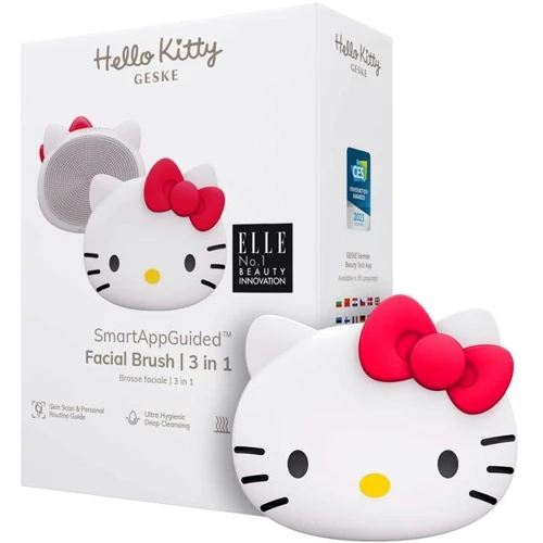 Щітка для обличчя GESKE Facial Brush 3 в 1 Hello Kitty пудровий (HK000016ST01)